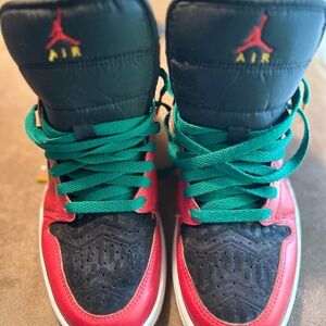 Air Jordan Men's Red and Black Sneakers Size US 8